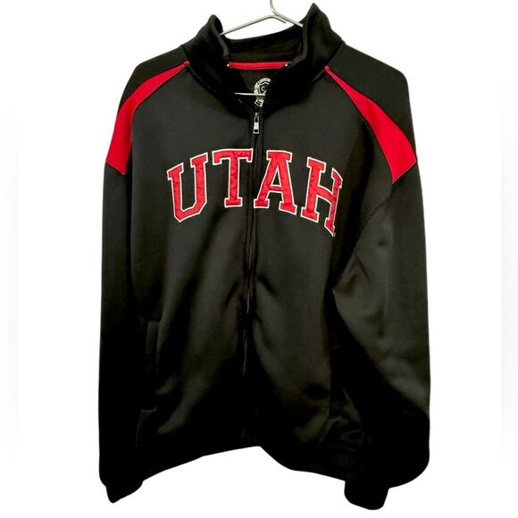 High End University of Utah Football Basketball Full Zip Track Jacket Men’s XL - Picture 1 of 4